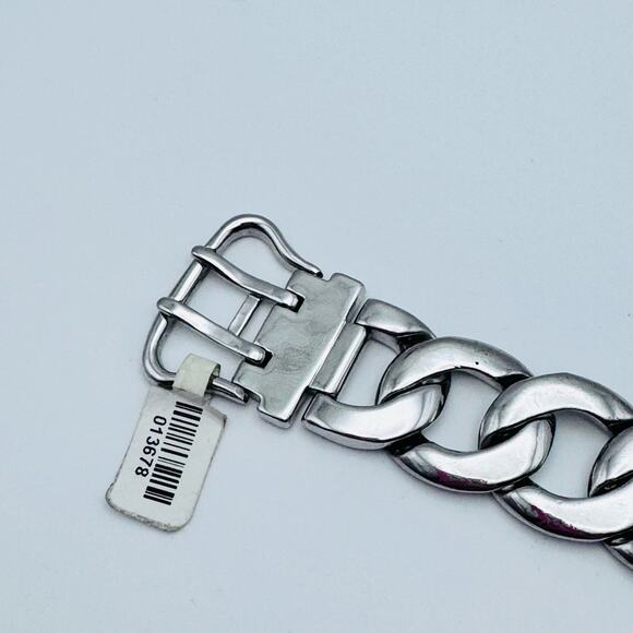 Women's Silver Tone Buckle Bracelet - Picture 2 of 3